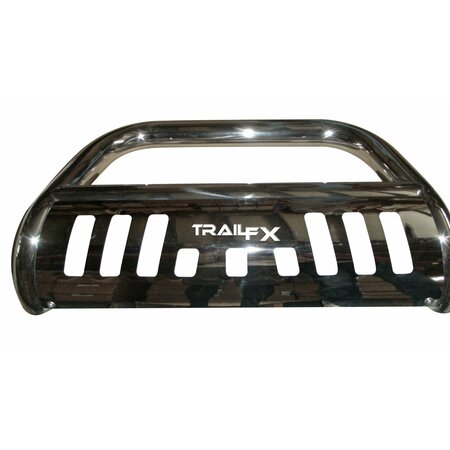 TRAILFX BULL BAR Polished Stainless Steel 3 Inch Diameter With Skid Plate With Holes For Optional Lighti B0030S